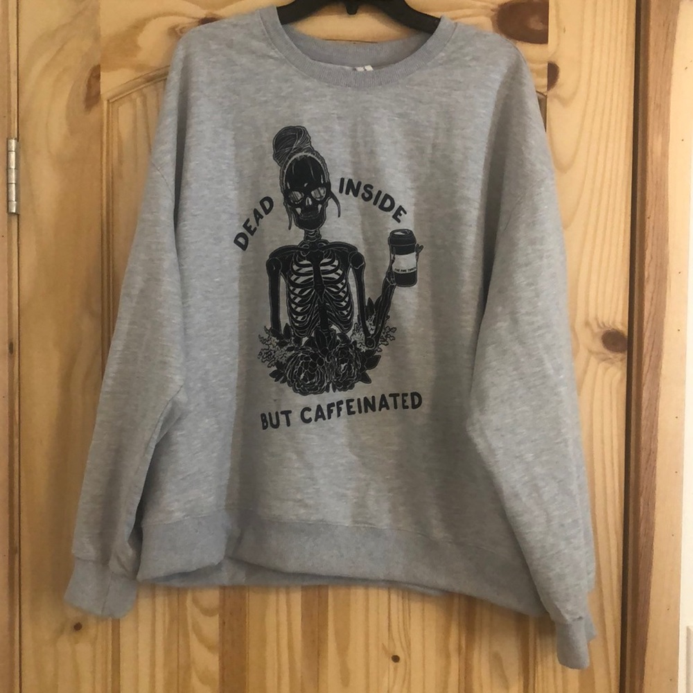 Gray pull over sweatshirt